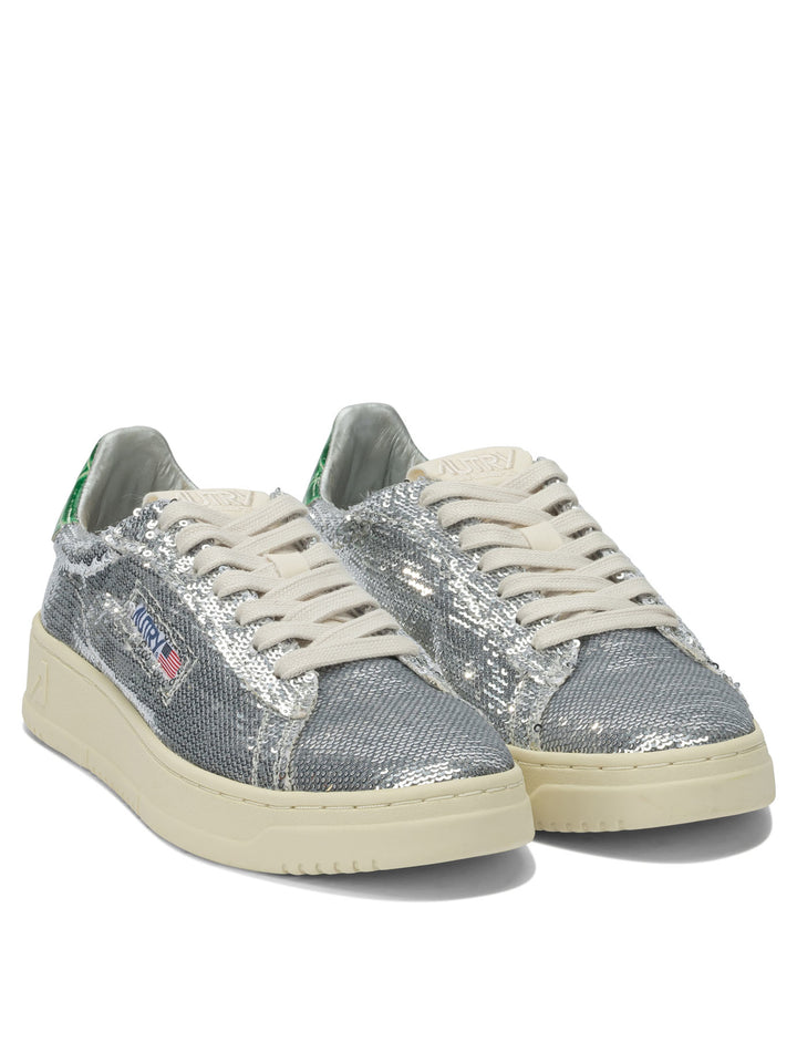 Autry Dallas Low Sparkling Sneakers & Slip-On - Silver | 8ebf6012362189c24e24aba049ebc221b6a24f3d