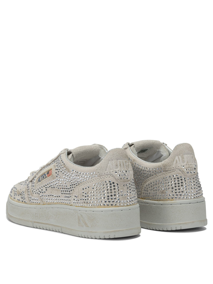 Autry Medalist Low Crystal Sneakers & Slip-On - Bianco | 828de2551e473508c9ded5b4c9b2287da9ce587e