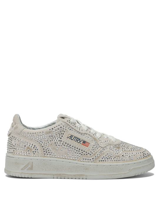 Medalist Low Crystal Sneakers & Slip-On Bianco