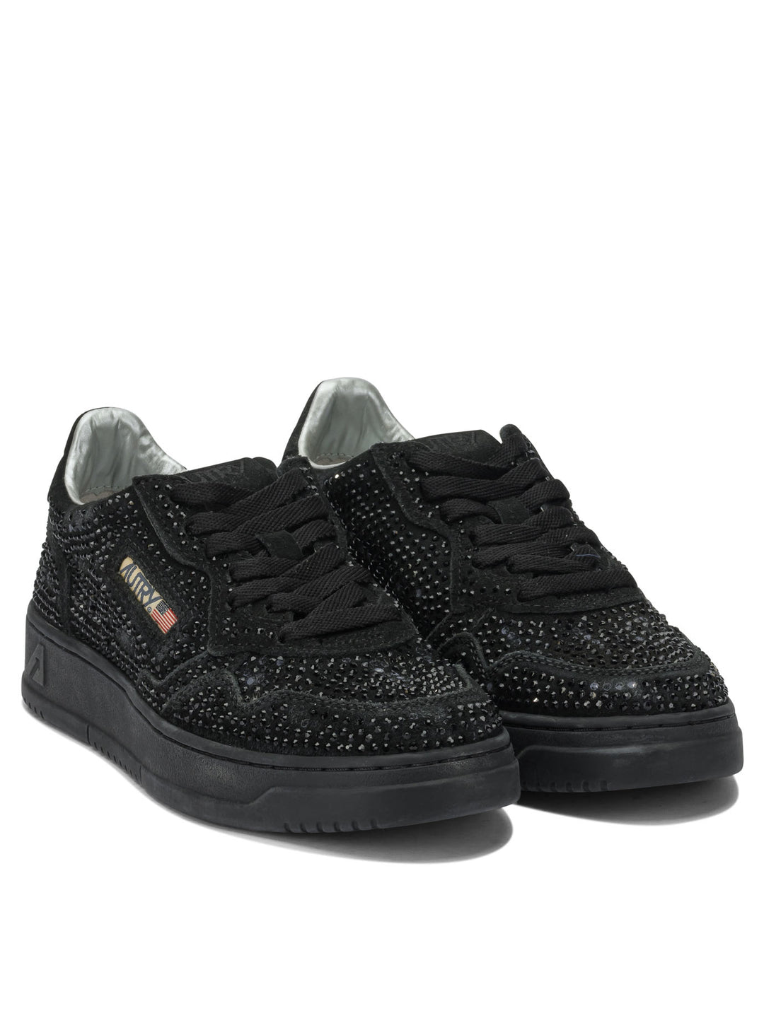 Autry Medalist Low Crystal Sneakers & Slip-On - Nero | eca67cd69ec91ee8a213e4423aa43e23b4880371