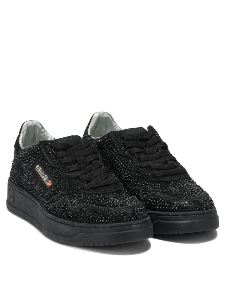 Autry Medalist Low Crystal Sneakers & Slip-On - Nero | eca67cd69ec91ee8a213e4423aa43e23b4880371