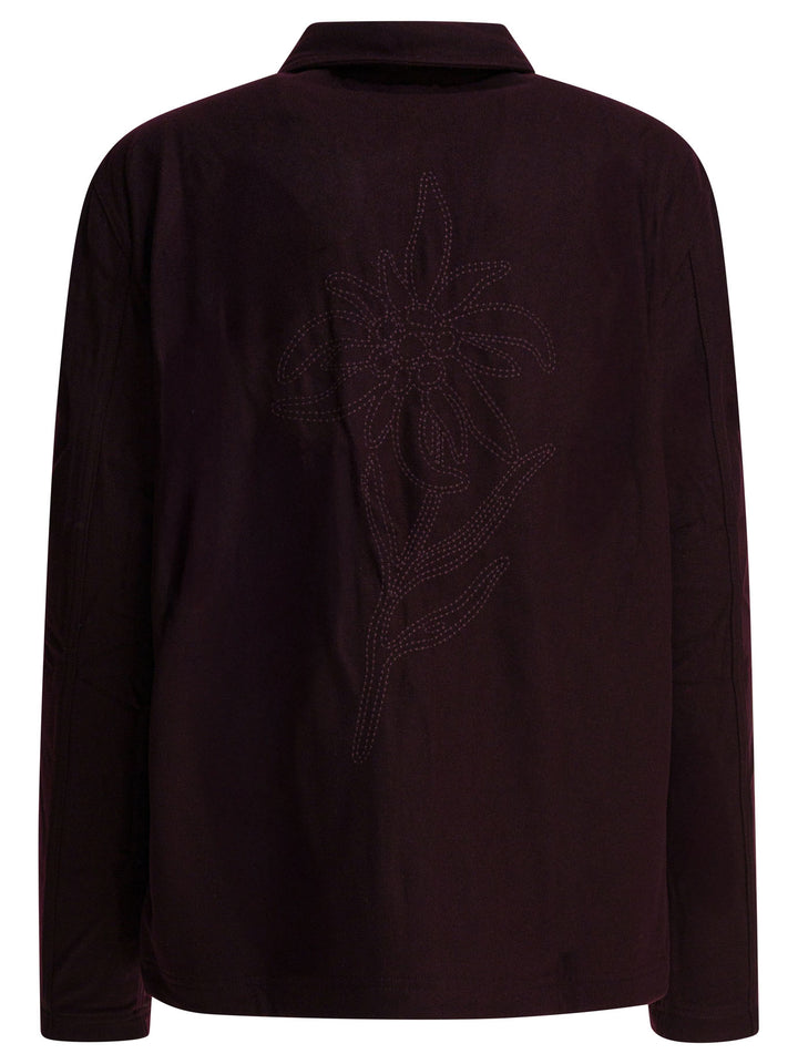 Autry Wool Blend Overshirt Jacket Jackets and Coats - Bordeaux | 8b9c90b42a8533abef5ed1c8d4cb8f3047363207