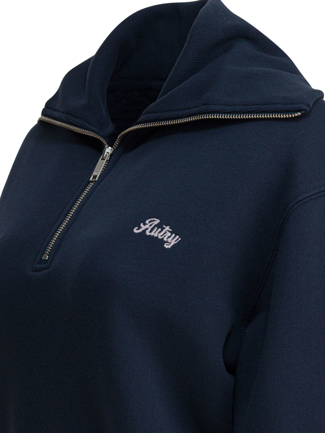Autry Sweatshirt With Half Zipper And Club Logo Sweatshirts - Blu | 115df790c4fe6c3ba2e284bc6cbe6167c70b0830
