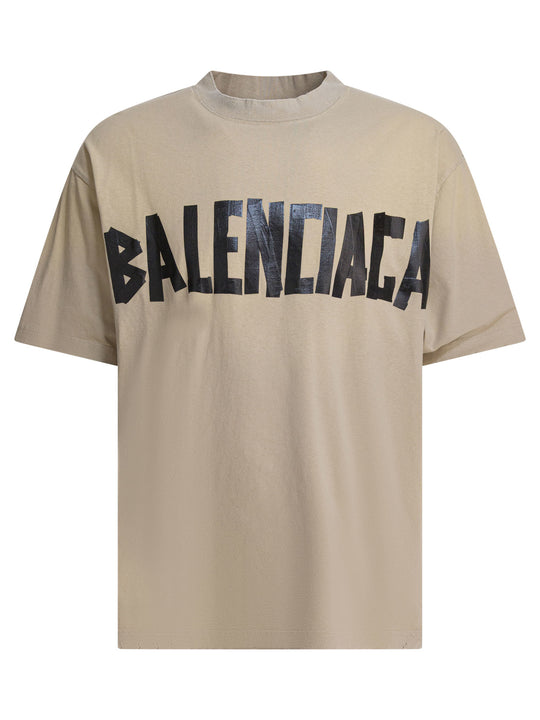 Tape Type T-Shirts Beige