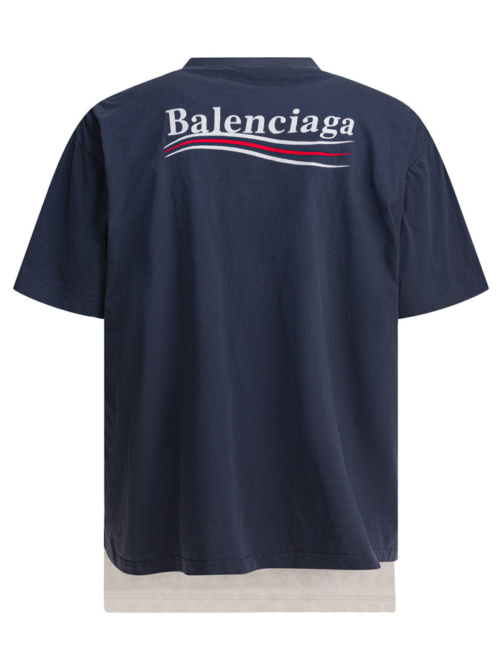 Balenciaga Political Campaign T-shirts - Blu | ce94be6040c9e62d3d05815bf64ea815cae301d0