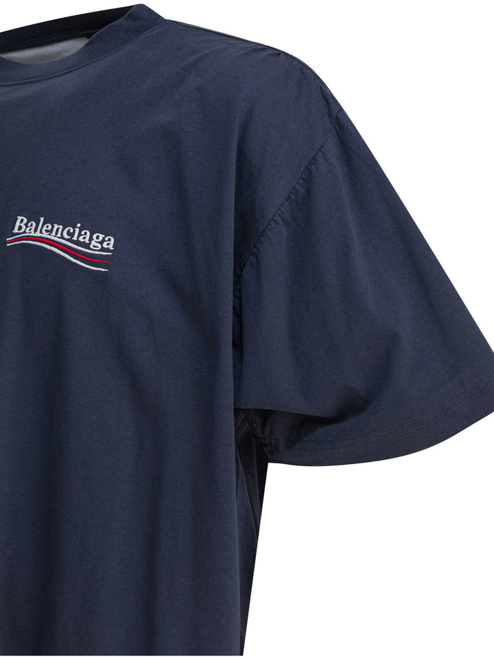Balenciaga Political Campaign T-shirts - Blu | 7245f32da6e1dfba400e85a6762c7aa6facacf6d