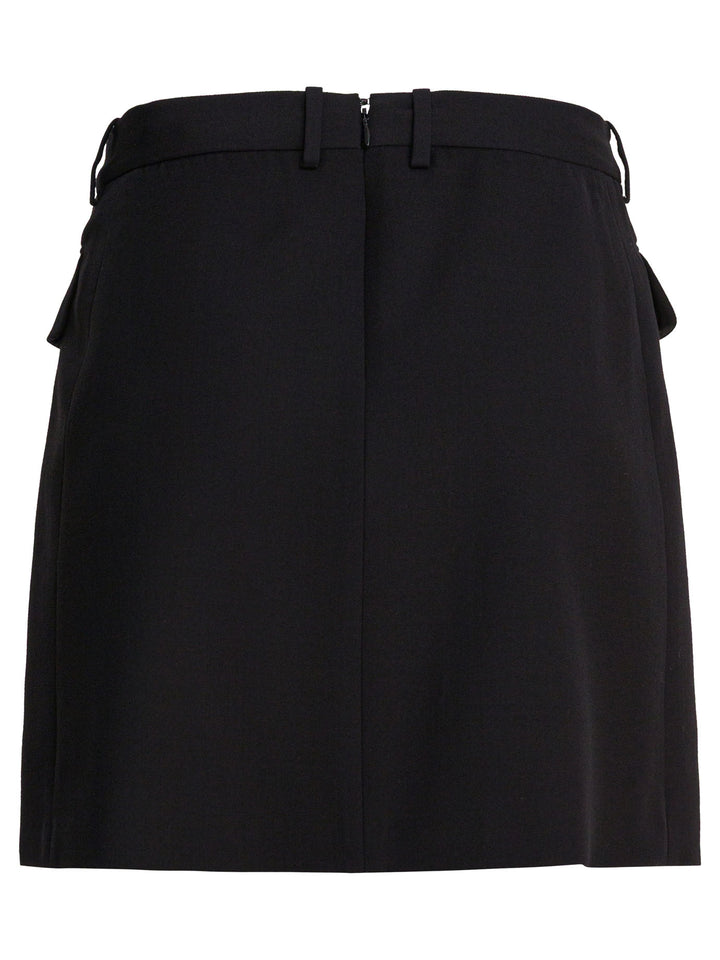 Balenciaga Viscose And Wool Twill Miniskirt Gonne - Nero | 3a7b2295ad706b8b7c43c2d99d41a2d804e0cb41