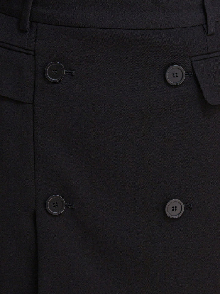 Balenciaga Viscose And Wool Twill Miniskirt Gonne - Nero | 1cabeb518891f19263bb2796d4f0a8277129f9f3