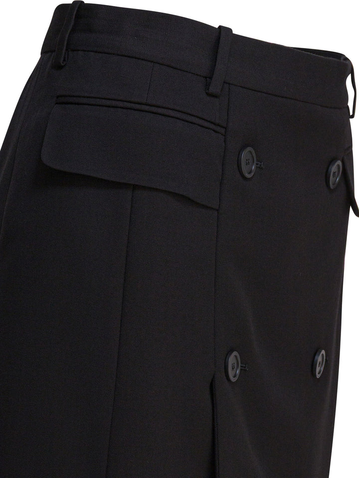 Balenciaga Viscose And Wool Twill Miniskirt Gonne - Nero | 9b55d584812198de328b8102250078edf37feefd