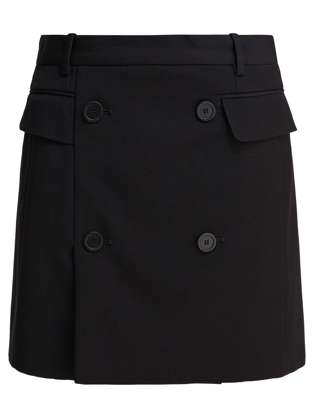 Balenciaga Viscose And Wool Twill Miniskirt Gonne - Nero | c239a28339ce9053ddb80b8e4b1bf4ee95e4c235