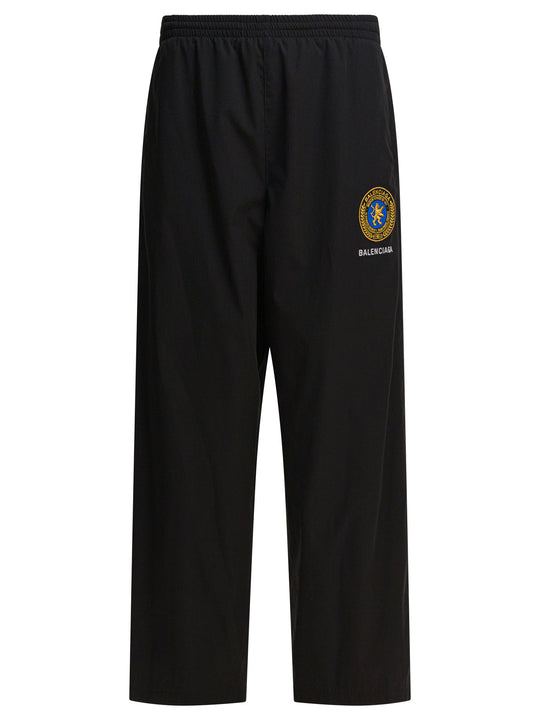 Sports Pants With Logo Trousers Nero