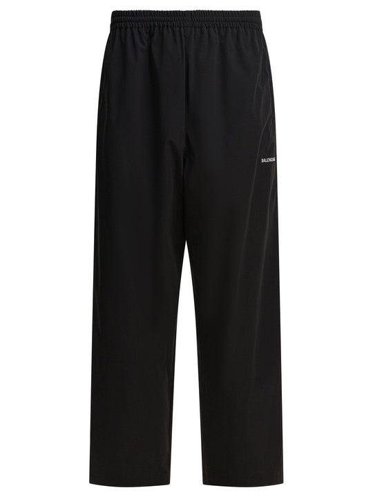 Sports Pants With Logo Trousers Nero