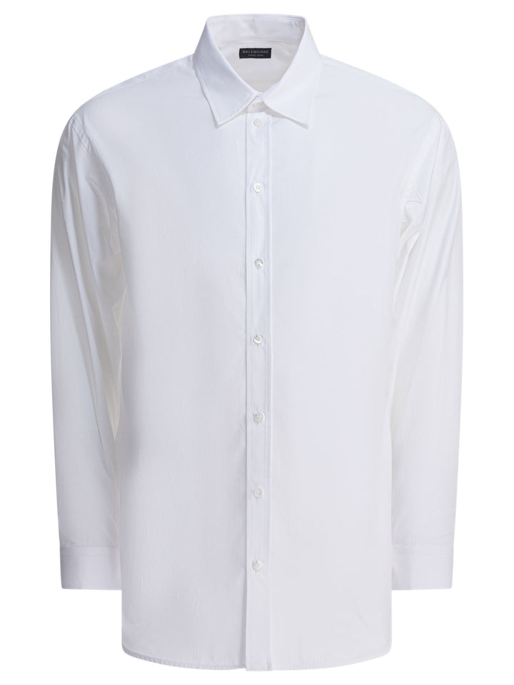 Balenciaga Cotton Shirt Shirts - Bianco | 23d44ea59b97d52df2565e4b18a076ce8d6580ad