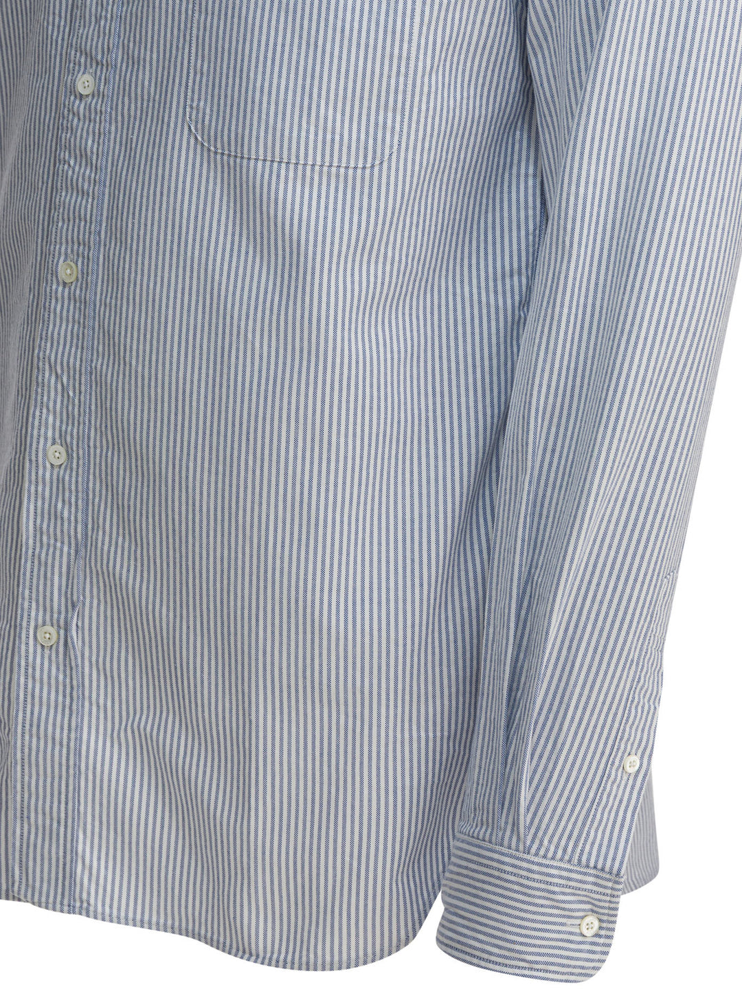 Beams Plus Cotton Striped Shirt Shirts - Blu | 843d8737b63eae9a9598e987069c86148a7efc3b