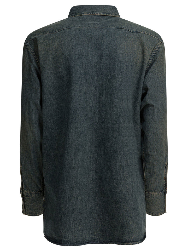 Beams Plus Western Double Dye Shirts - Blu | 4b9b91e0935a1689862b97760c485ab0694b68aa