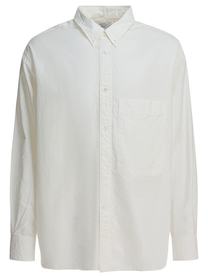 Beams Plus Lisa Oxford Sn Shirts - Bianco | d8bf4c25970e1d37576e058d31ecb4695fa2ea8d