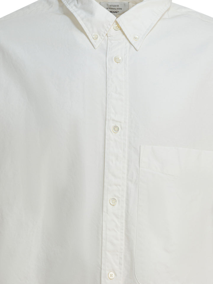 Beams Plus Lisa Oxford Sn Shirts - Bianco | 022e5bf198c35ae298c088afae1cc226f7700c36