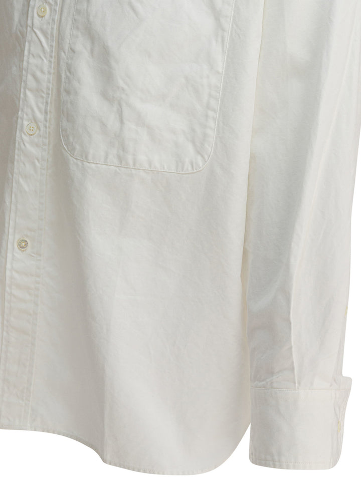 Beams Plus Lisa Oxford Sn Shirts - Bianco | 58502b210d50385c3995517729792d9d893051b3