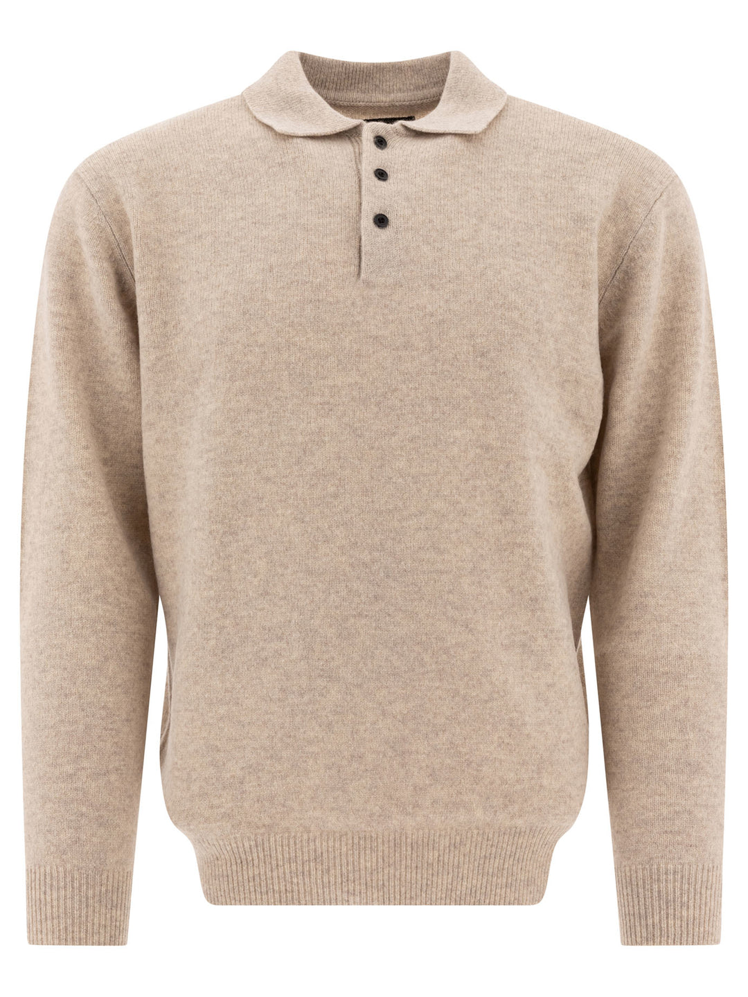 Beams Plus Wool Polo Sweater Knitwear - Beige | 8f48db3a2a56cd12281f981ab11aedfd86816f89