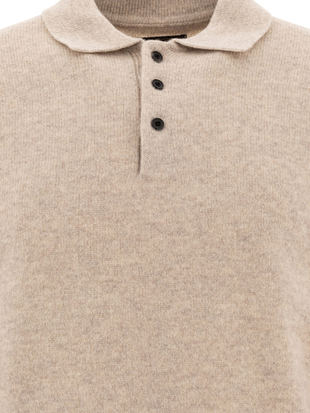 Beams Plus Wool Polo Sweater Knitwear - Beige | 8c83c61664ad9ba1dc395e60fbabb23f50ed6192