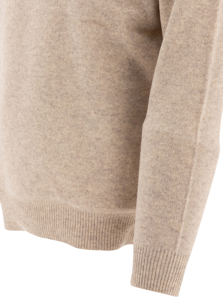 Beams Plus Wool Polo Sweater Knitwear - Beige | c211fd8511567ca83af1946e59514a9478e512c5