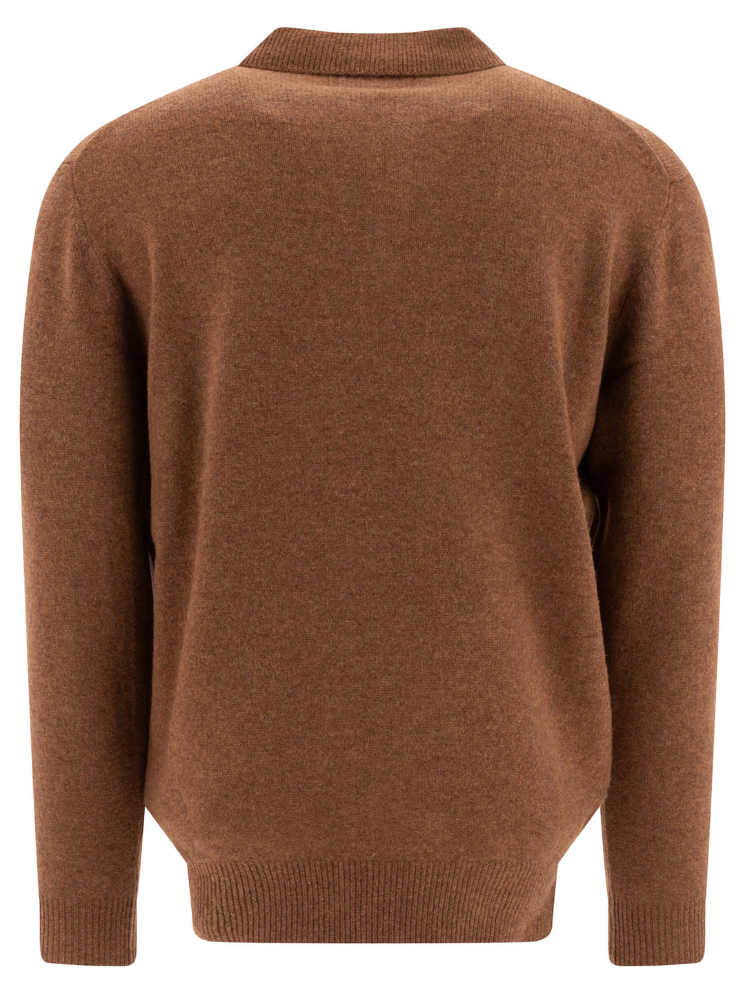Beams Plus Wool Polo Sweater Knitwear - Marrone | 19045c2963bc586c2eaa7c0b210dde201fdfc4ea