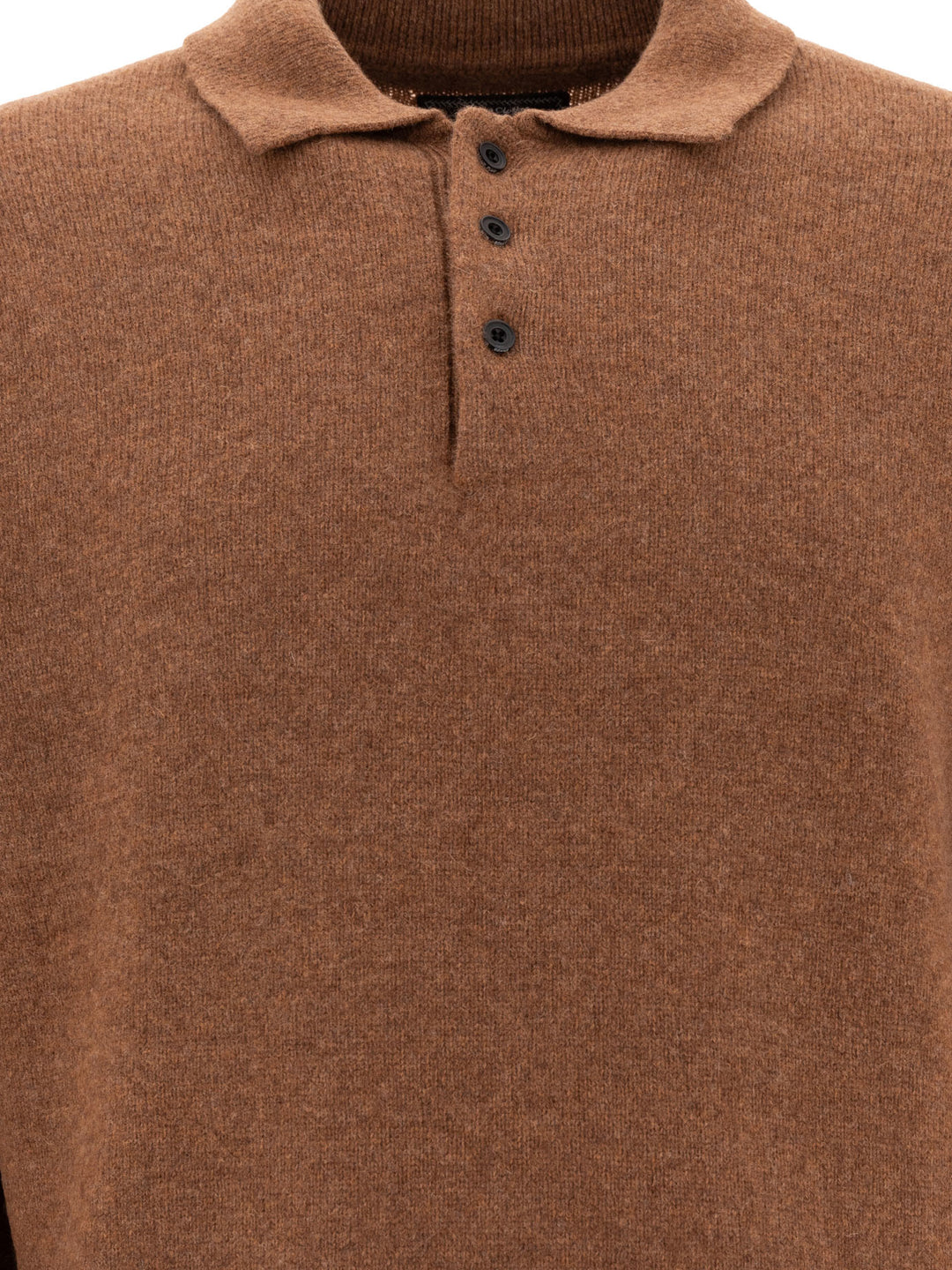 Beams Plus Wool Polo Sweater Knitwear - Marrone | dd9e710bc36839bf68f000eeb39cd63bd3366b4b