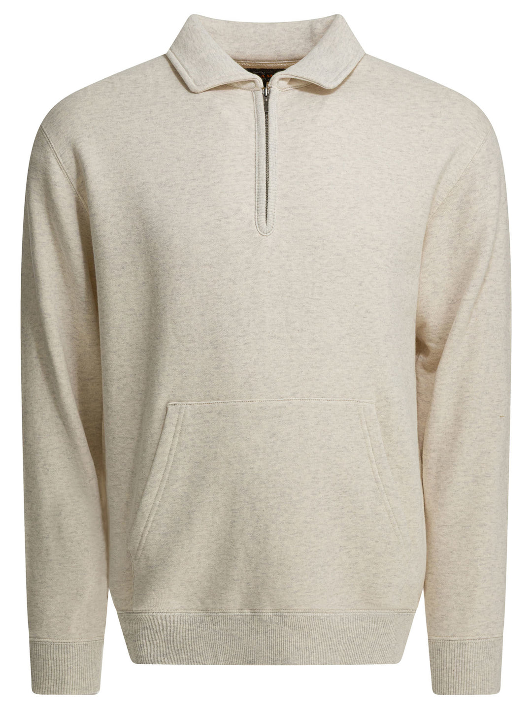 Beams Plus Half Zipper Sweatshirt Sweatshirts - Bianco | 85683f489a46320850156b71cf285092e83cbafc