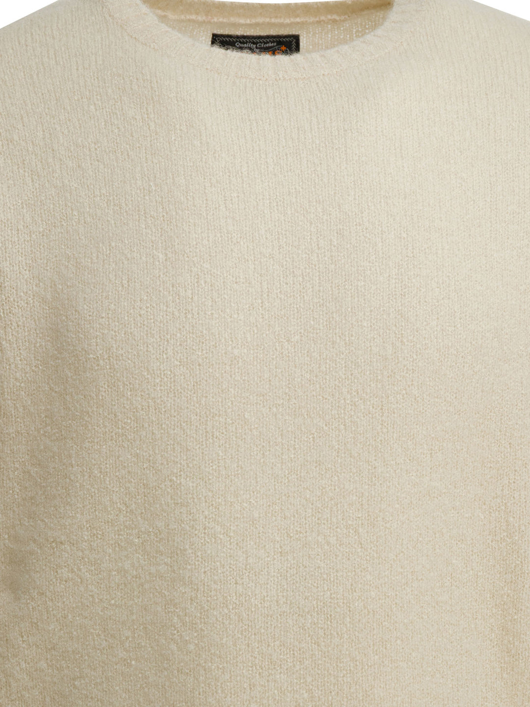 Beams Plus Cashmere Blend Crewneck Sweater Knitwear - Bianco | 5886802cfa89b80f7a75e49194a8ed31407800d3