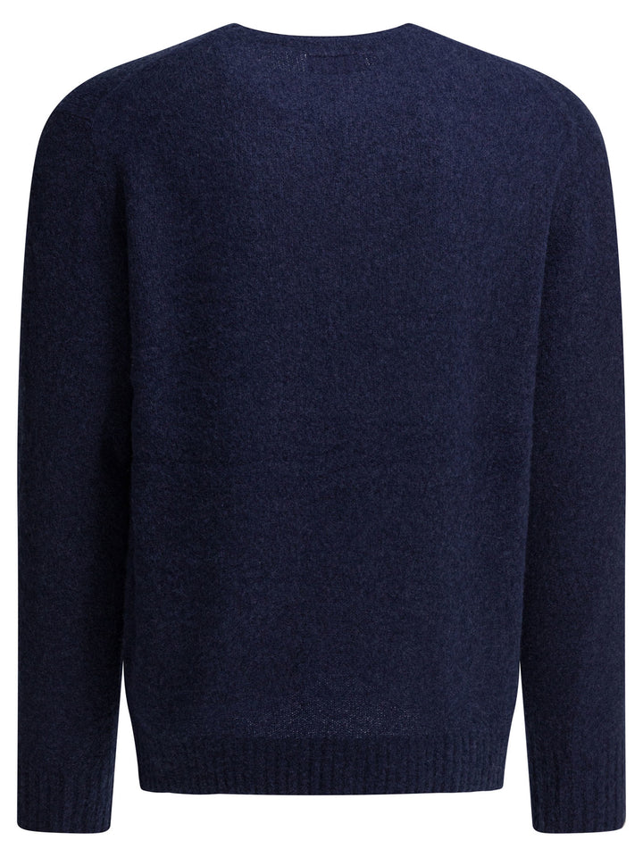 Beams Plus Cashmere Blend Crewneck Sweater Knitwear - Blu | 8179bc8a1ec768938b18fd0aa54c7909b244eb7d