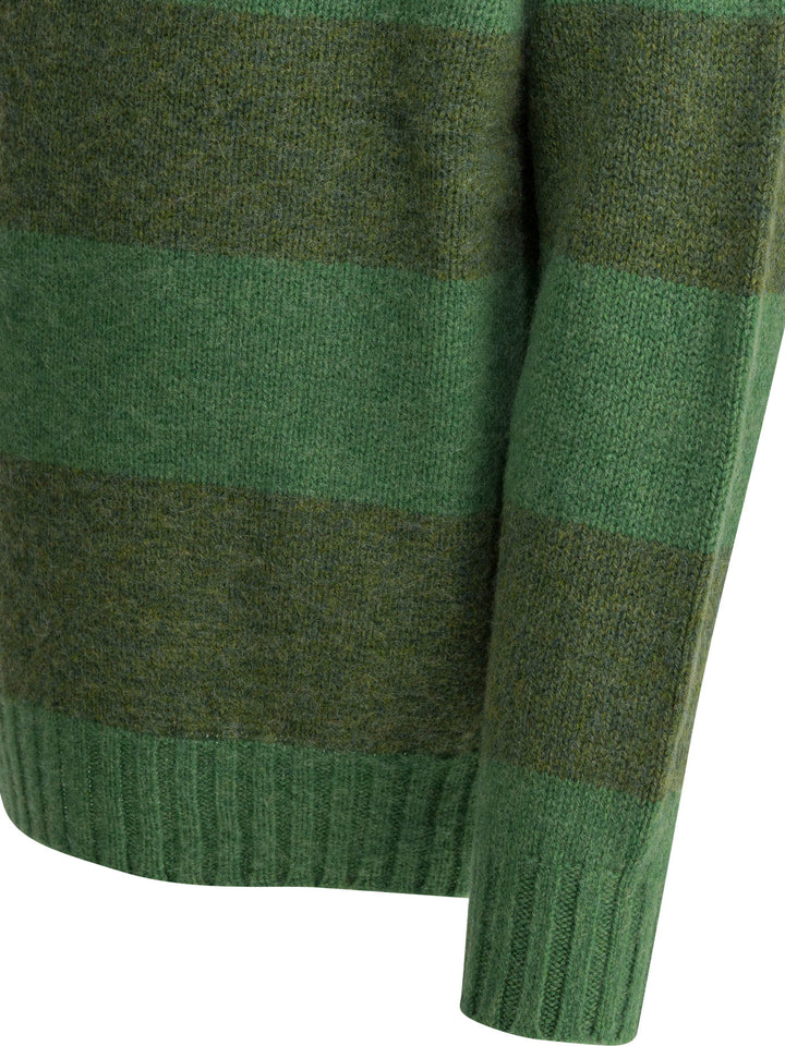 Beams Plus Wool Crew Neck Sweater Knitwear - Verde | 150dae8f320a174ada1576faf00e233a8fde9380