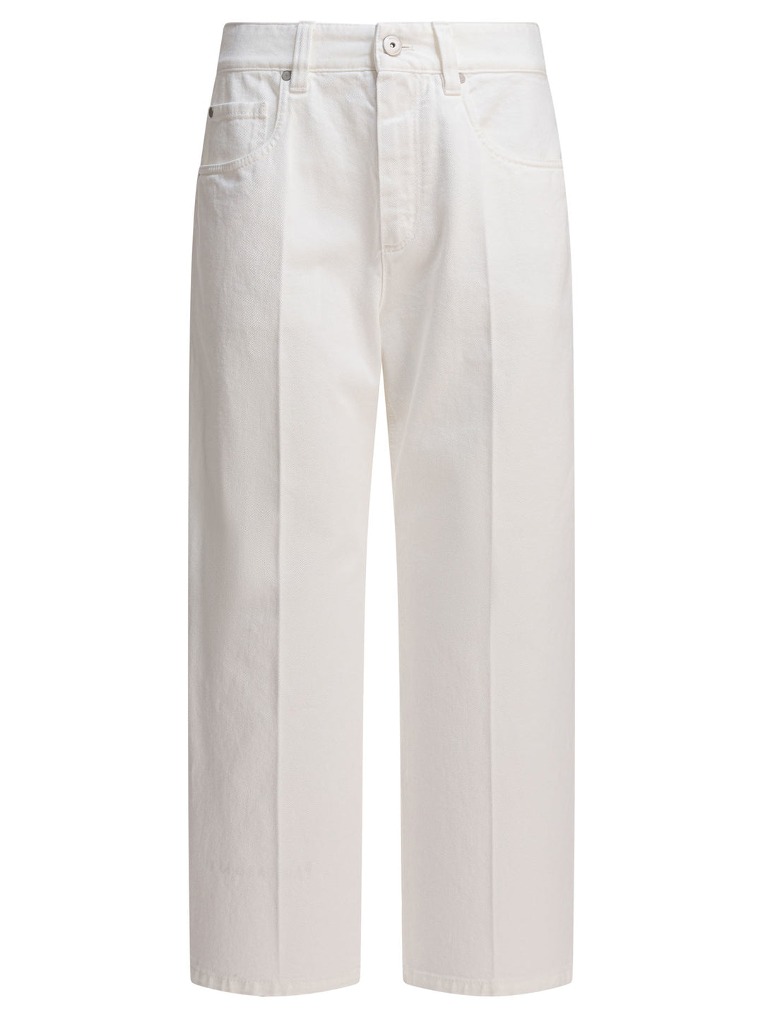 Brunello Cucinelli Contemporary Square Jeans - Bianco | d80d38f34186c474daa9e070f49a87cd708e40c0