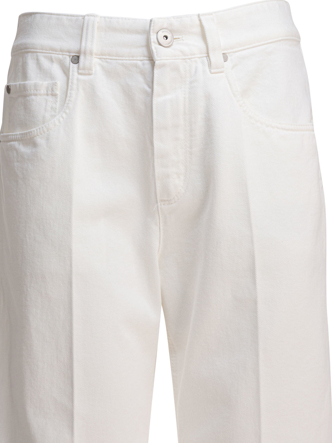 Brunello Cucinelli Contemporary Square Jeans - Bianco | 933e1199819d0bbc8dc6a1fef689c985c5f4cab8