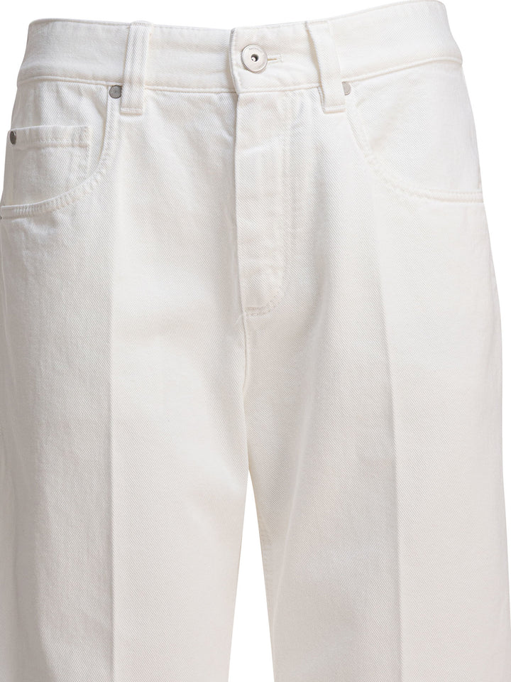 Brunello Cucinelli Contemporary Square Jeans - Bianco | 933e1199819d0bbc8dc6a1fef689c985c5f4cab8