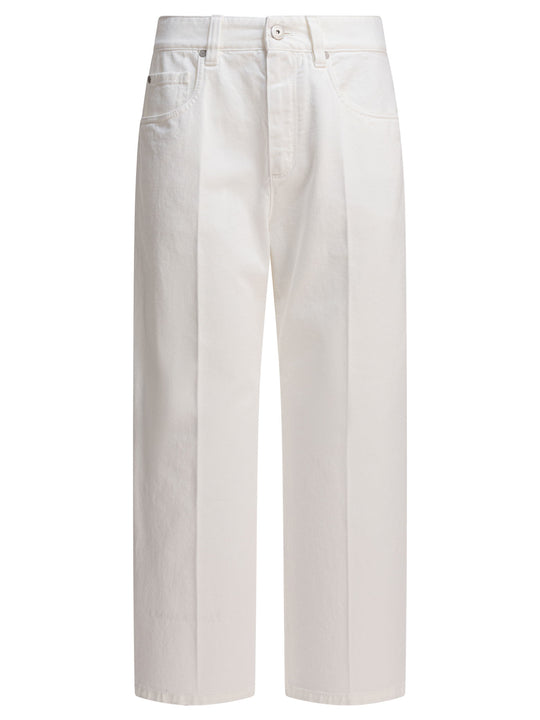 Contemporary Square Jeans Bianco