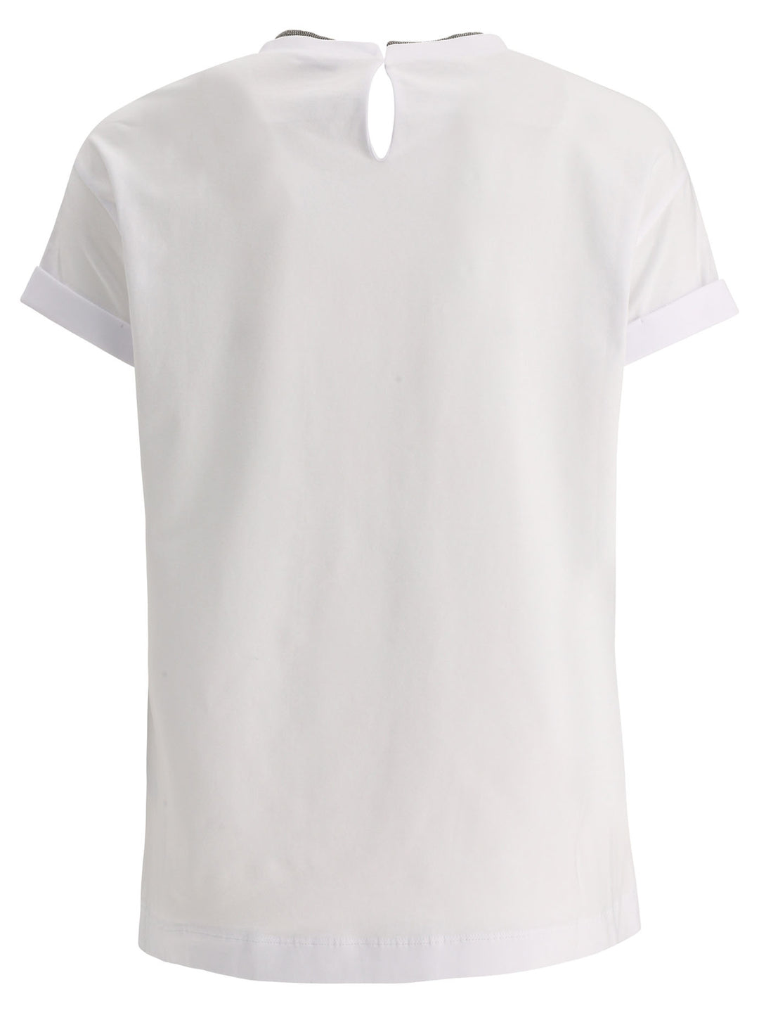 Brunello Cucinelli Cotton Jersey T-Shirt With Precious Faux Layering T-shirts - Bianco | 75c20c89d45cd6fa0df9a0037abfd1bb6ab8c11d