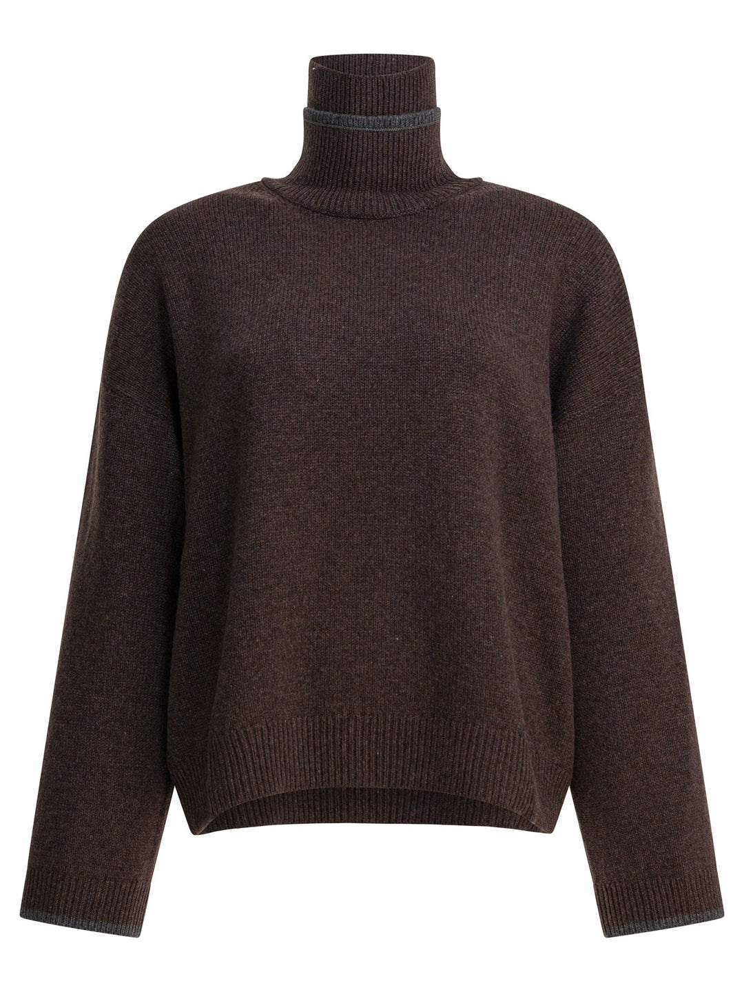 Brunello Cucinelli Cashmere Turtleneck Sweater Knitwear - Marrone | b6a7f28fd738ea1f963e8daddf5df9ba69201c86