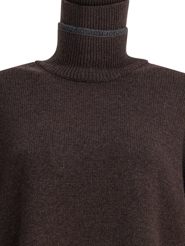 Brunello Cucinelli Cashmere Turtleneck Sweater Knitwear - Marrone | 6485855857fa77421ef379e6f99e527bcf9bab2f