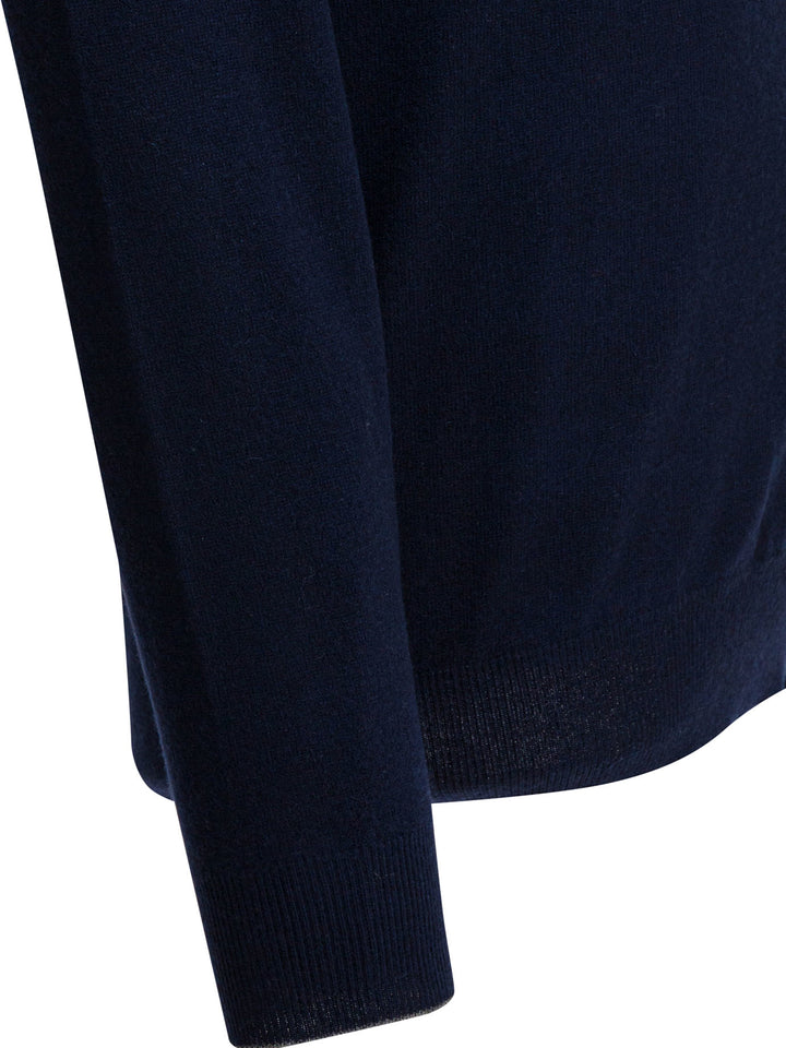 Brunello Cucinelli Cashmere Turtleneck Knitwear - Blu | 97f928b7298af049a80f09c324af60ec43a3ba7e