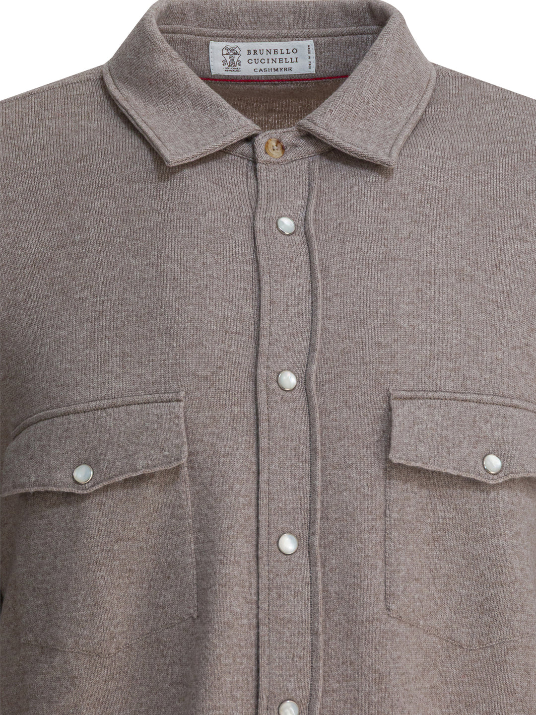 Brunello Cucinelli Cashmere Overshirt Jacket Jackets and Coats - Marrone | 02df582a92259a680df207ed5ffafb7d4c862f7f