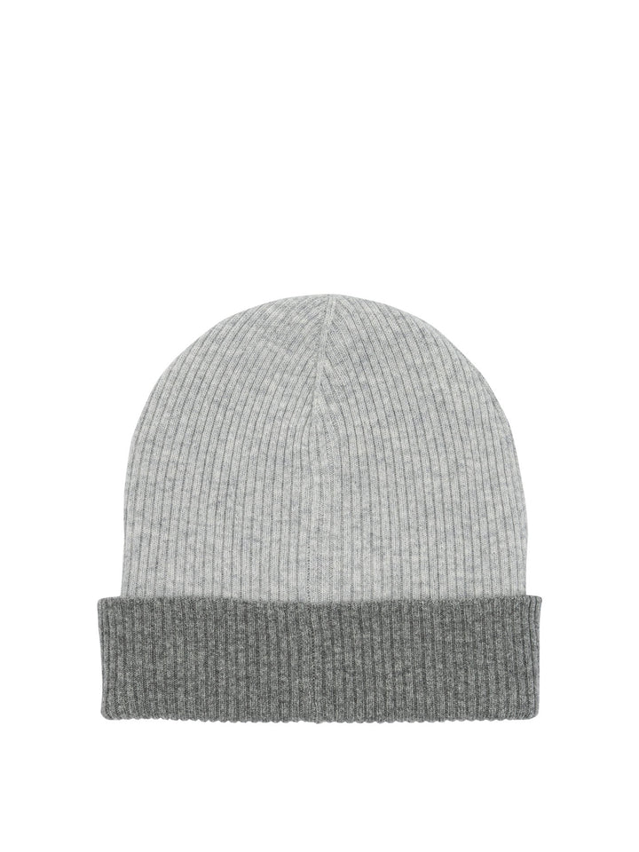 Brunello Cucinelli Reversible Cashmere Beanie Cappelli - Grey | 5ff8400b204b54d33515fd3e0112a5d7d5c19c8a