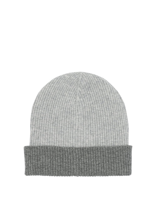 Reversible Cashmere Beanie Cappelli Grey