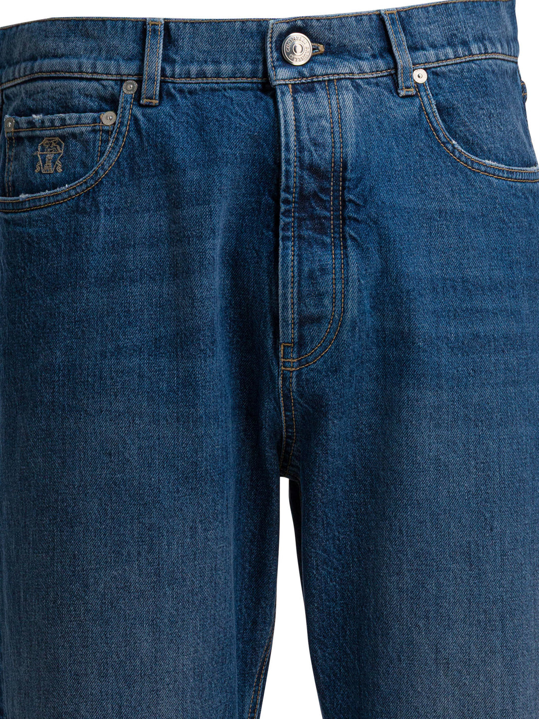 Brunello Cucinelli Five-Pocket Jeans - Blu | 36e31fc5df7b18a4ceb2e98fe921125603675544