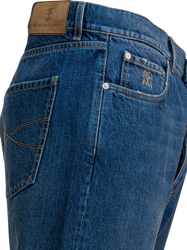 Brunello Cucinelli Five-Pocket Jeans - Blu | 27e3f63018ba1c94eef0c6672b695fc558ab6794