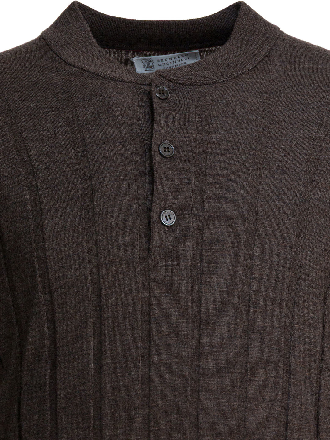 Brunello Cucinelli Wool And Cashmere Crewneck Sweater Knitwear - Marrone | 9ff2cfcdf7ac95616dba5b282e10c378507c855b
