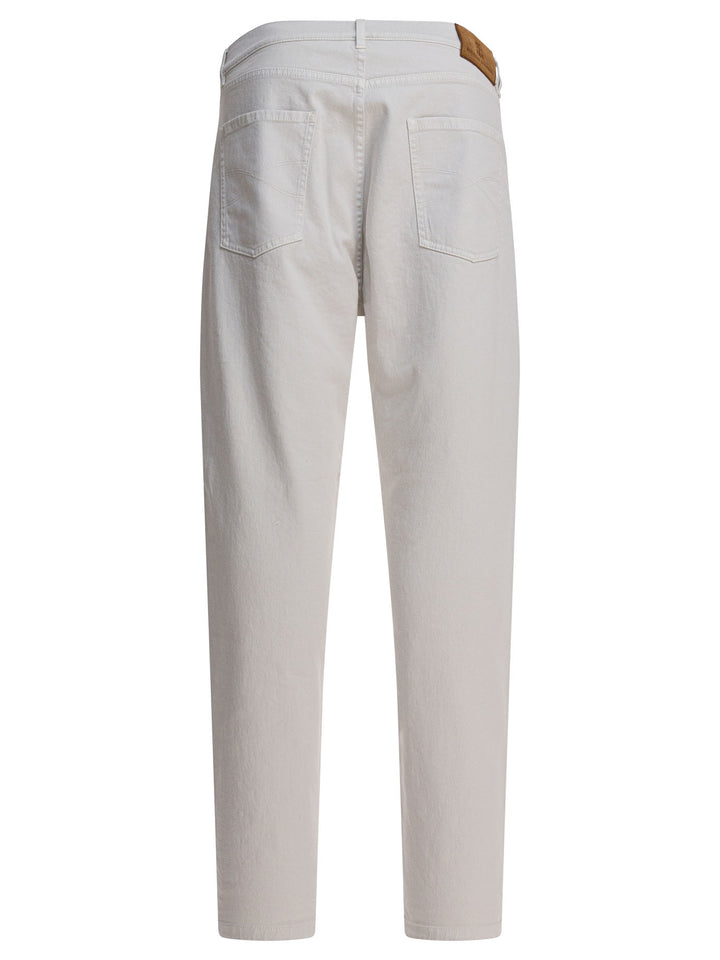 Brunello Cucinelli Straight-Leg Jeans - Bianco | 4d5ab1d48d75bc4e37e2ec86c23a0c9f4be5255e