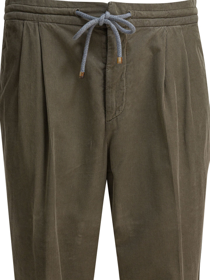 Brunello Cucinelli Leisure Fit Cotton Pants Trousers - Verde | 06e769fa93be74931ba515dc487a79d664bab5ce