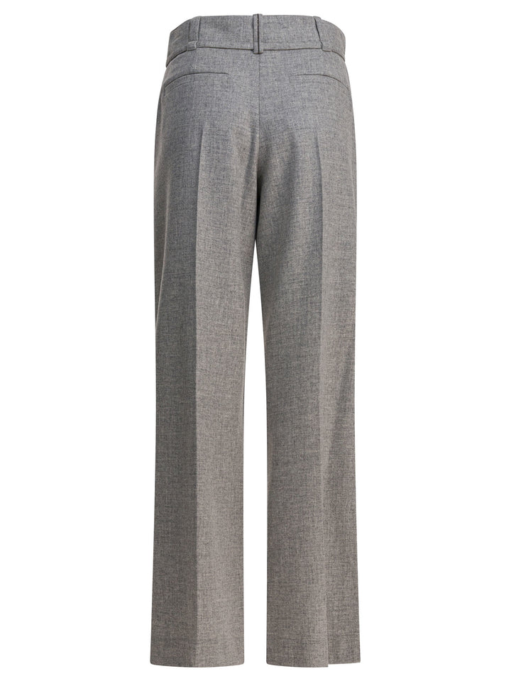 Brunello Cucinelli Wide-Leg Pants Trousers - Grey | 8707c9d0035facff46605035e48a0912bce20030