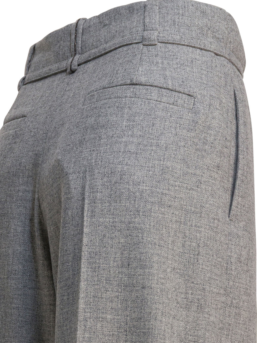 Brunello Cucinelli Wide-Leg Pants Trousers - Grey | 1bd07c3930d2884de770de0f702b96ec4d550d1a