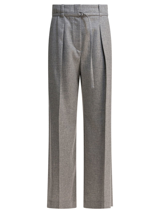 Wide-Leg Pants Trousers Grey